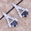 fashion eiffel tower designs new model cubic zirconia earrings